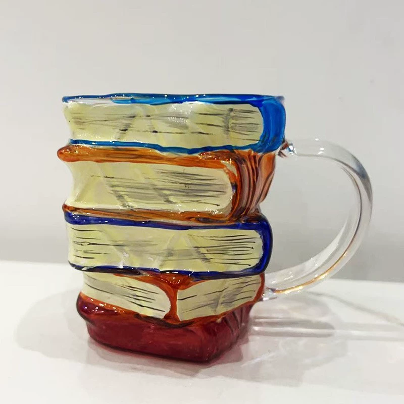Кружка‑стопка «Книги», роспись 3D, боросиликатное стекло, 300 мл