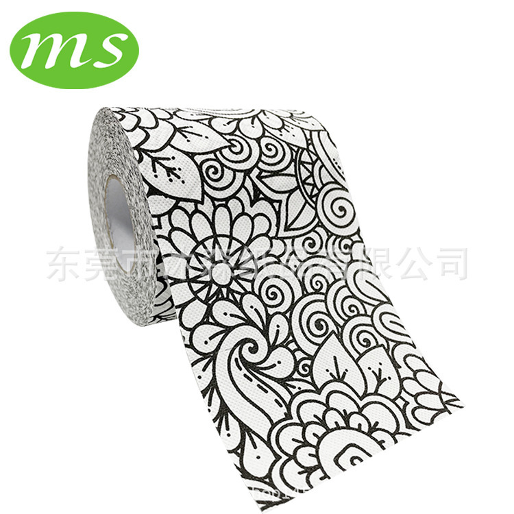 Hand-filled flower roll paper printing household kitchen absorbent paper toilet paper can be painted Guangzhou factory supply