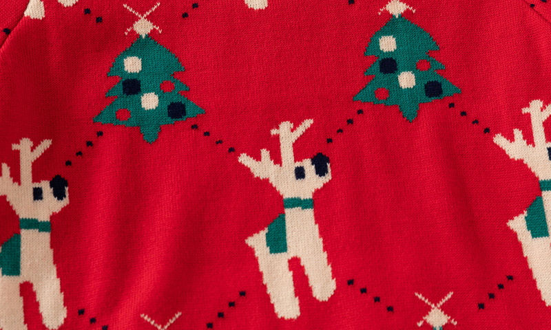 Vêtements pour enfants garçons fil de coton double couche 2024 automne hiver nouveau style pull de Noël pour petits et grands_voghion.com