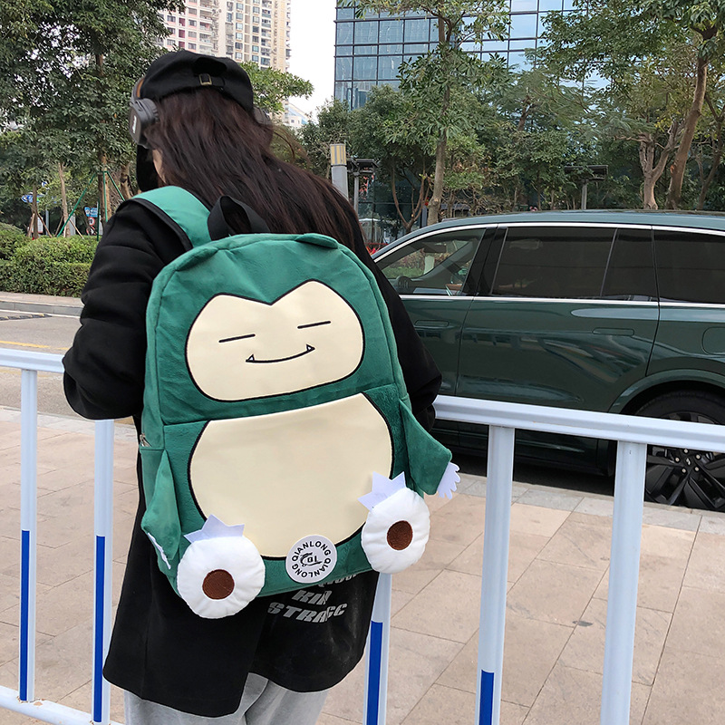 Nuevo Pokémon Kabbi Mochila de peluche bolsas de pareja mochila de gran capacidad de dibujos animados estudiantes mochila escolar estudiantes universitarios