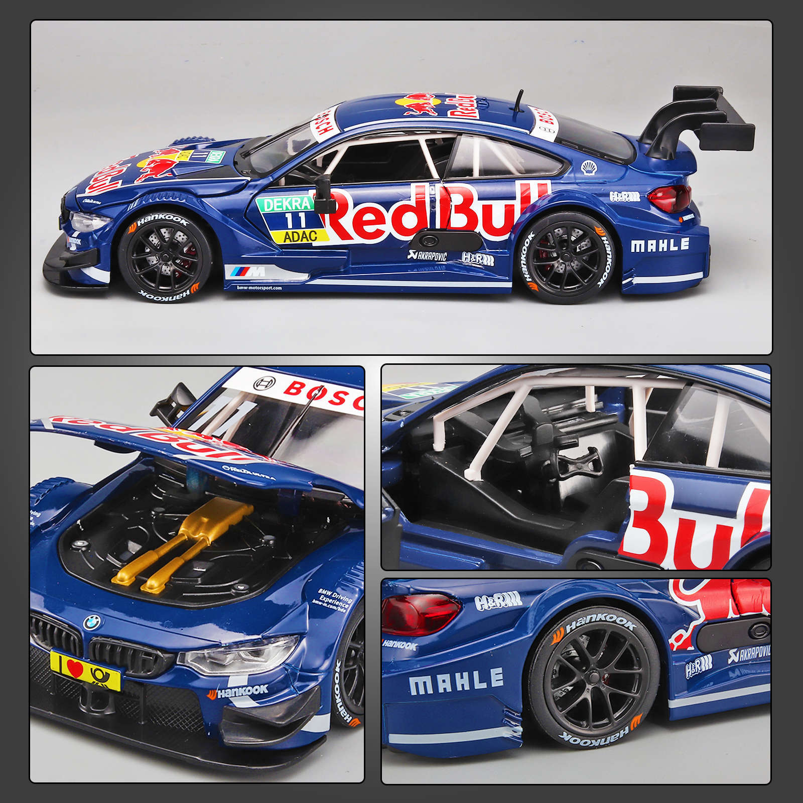 1: 24 BMW M4 DTM modelo de automóvil de aleación para niños juguetes de carreras de rally