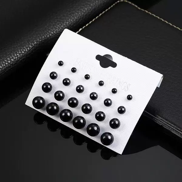 12 Pairs of European and American Cross-Border Combination Earring Sets for Women, Pearl Fashion, Simple and Elegant, High-End Earrings Wholesale