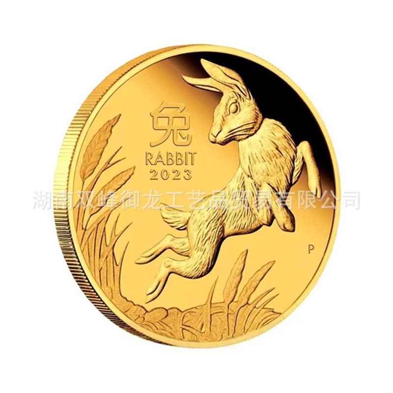 2024澳大利亚龙年纪念币澳洲生肖币速卖通新款兔币外贸纪念币工艺