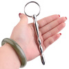 Men's lock -locking metal horse eyebrows expander urethral block masturbation empty heart urethral alternative toys