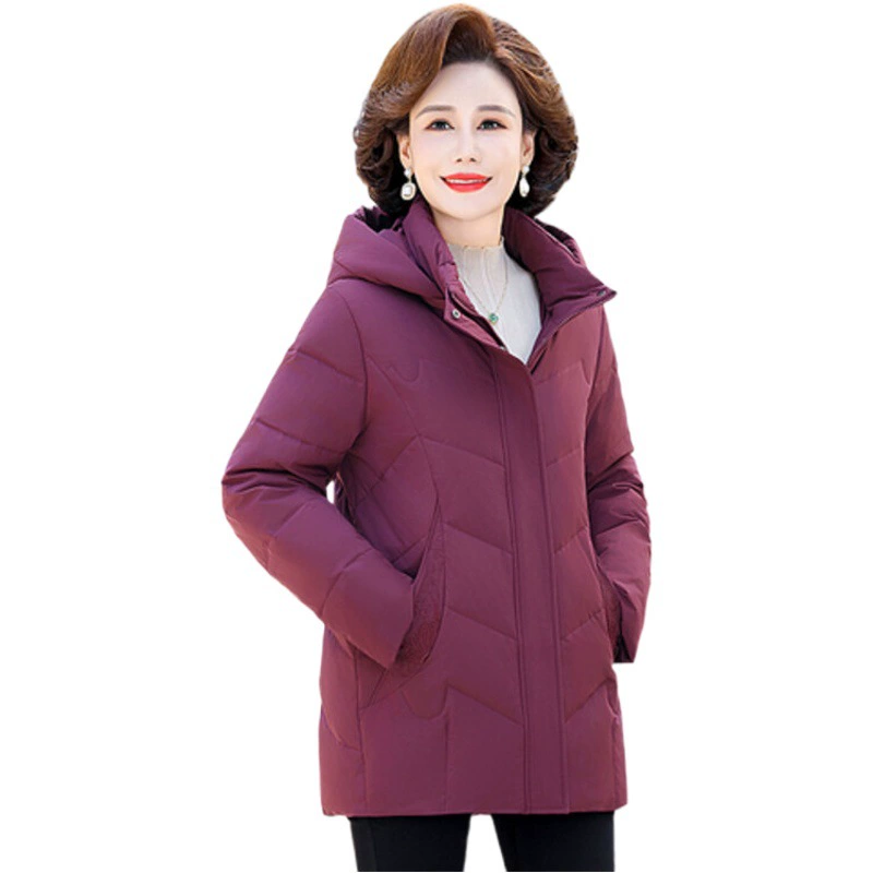 Пуховик для матери, Женское зимнее пальто в китайском стиле больших размеров для женщин среднего и пожилого возраста