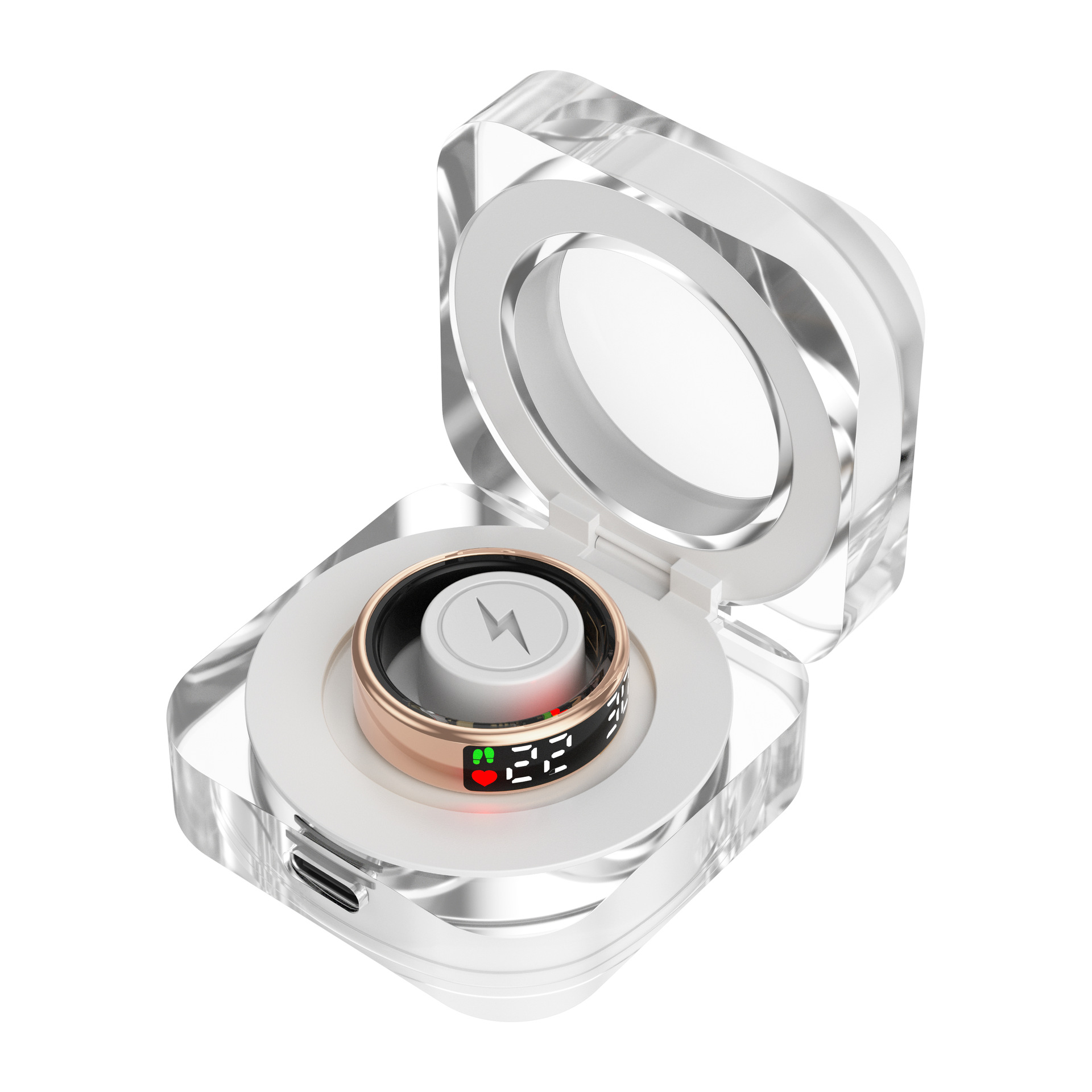 Anillo inteligente cargador mini cristal magnetic cargador fábrica de venta directa general batería interna fuente de alimentación de gran capacidad