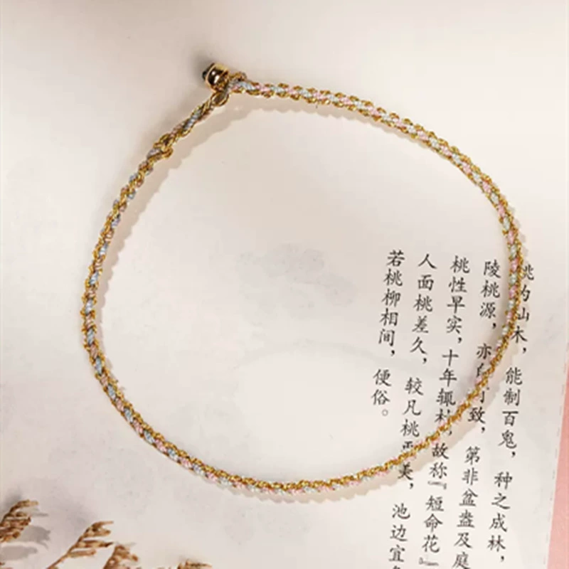 Woven red rope bracelet handmade, Chinese style