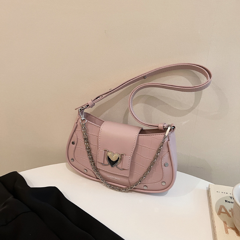 French Style Stone Pattern Shoulder Bag For Women Elegant Handbag_voghion.com