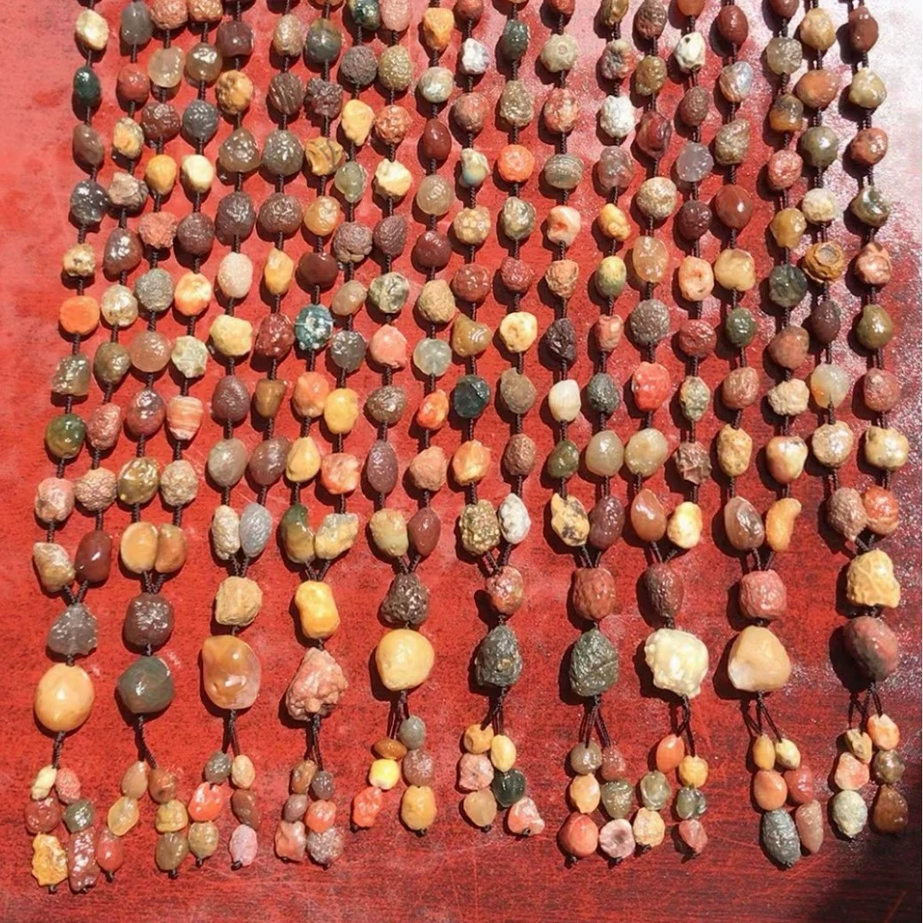 Оптовая продажа фабрики Алашань Гоби изюм Агат вен камень ожерелье