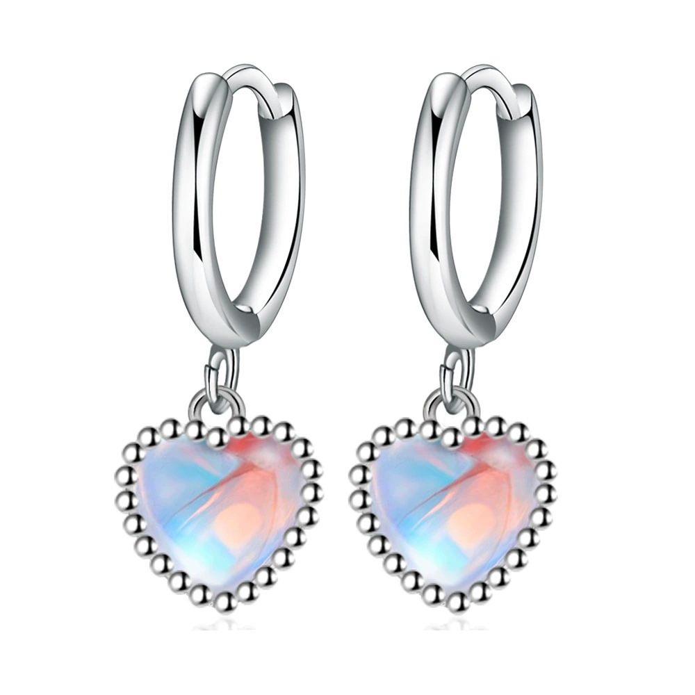 Маленькие дизайнерские серьги в форме сердца, Aliexpress, Amazon, лунный камень, тренд сезона