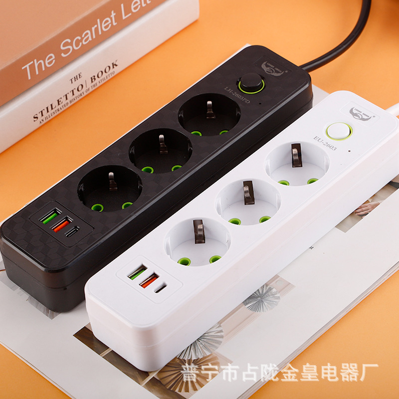 Estándar europeo estándar europeo dos conectores redondos Asia Central Ucrania Rusia caja de regalo USB C conector