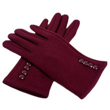 源头工厂冬季女士保暖手套棉绦混纺短毛绒手套服饰手套