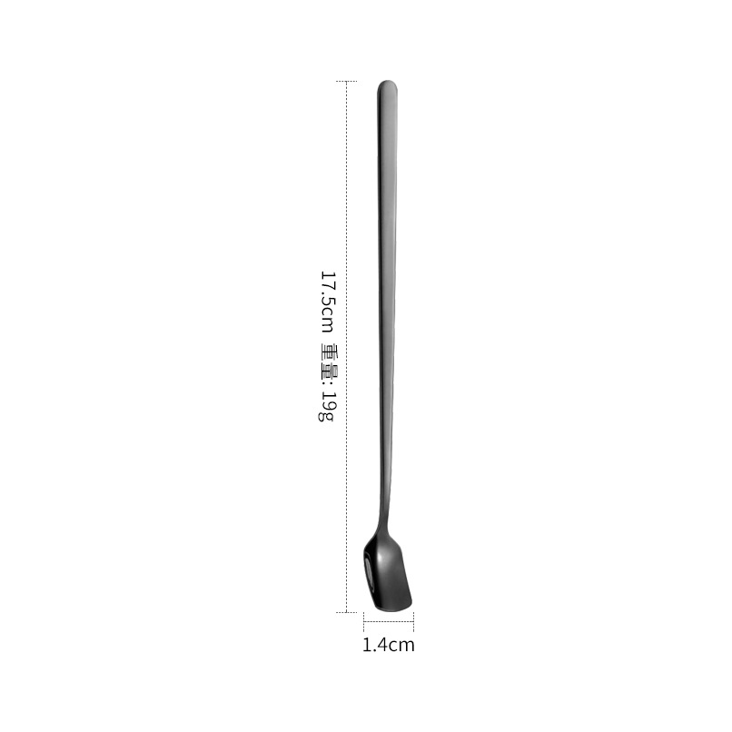【304 사각 헤드 스푼】블랙- 17cm