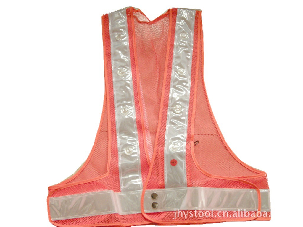 安全背心 V形反光灯衣双色灯光 反光衣 日本品质！（厂家直销）