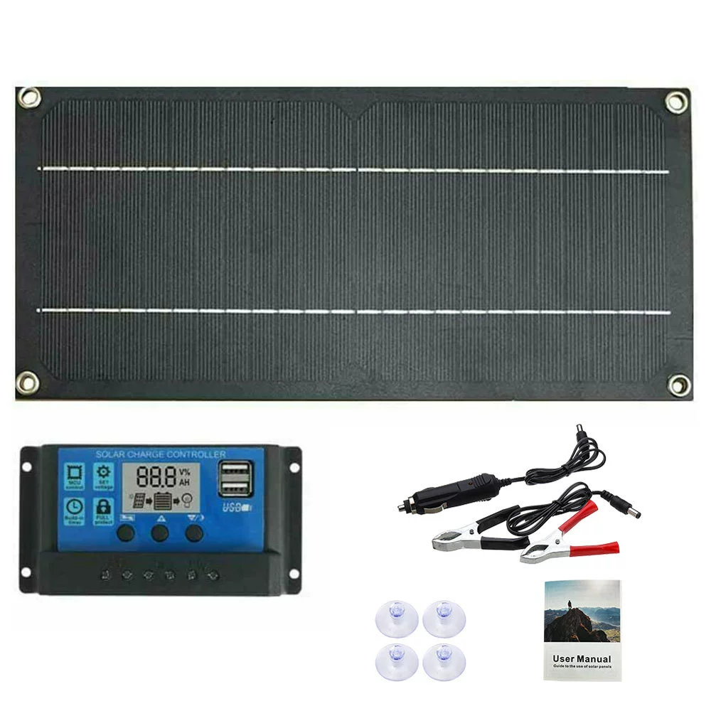 Трансграничный эксклюзивный комплект контроллера батареи для монокристаллической солнечной панели мощностью 6 Вт, 12 В, 18 В, мобильное хранилище энергии
