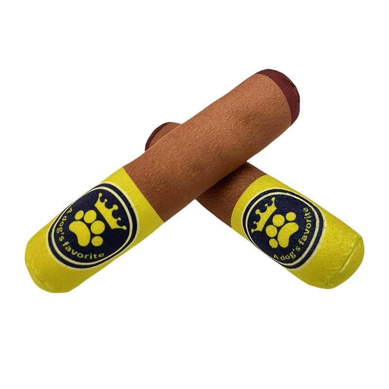 Новая плюшевая игрушка для собак в виде сигары, имитирующая сигару, со звуком, для жевания, для чистки зубов, в наличии