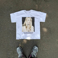 Beouady アメリカンスタイル 2025 ハイストリート夏ラウンドネックレタープリント Tシャツカジュアル男性と女性のための多用途半袖
