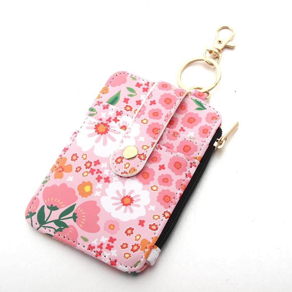 47g Weight Keychain Classification 1 Piece Quantity Daily Occasion Pu Leather Material Flower Pattern Unisex Gender Casual, Pastoral Style Casual Pastoral Flower Pu Leather Unisex Keychain 8
