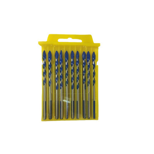 Multifunctional blue extended twist triangle drill wholesale electric drill hardware accessories threaded alloy twist drill bit