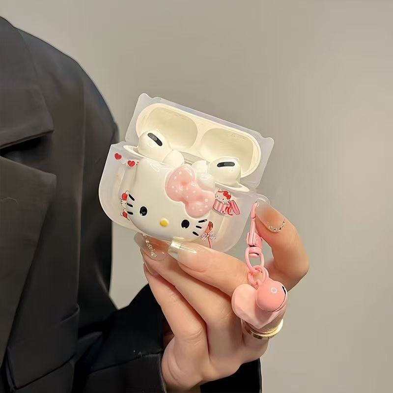 Inswind envelope regalo de dibujos animados Kitty para Apple AirPods 4 Bluetooth auriculares caso pro3 funda