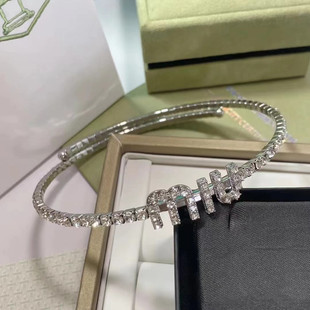 Miu Jia Miao Miss Letters Diamond Necklace Open Collar Super Fairy Elegant chocker Clavicle Chain New Necklace Chain