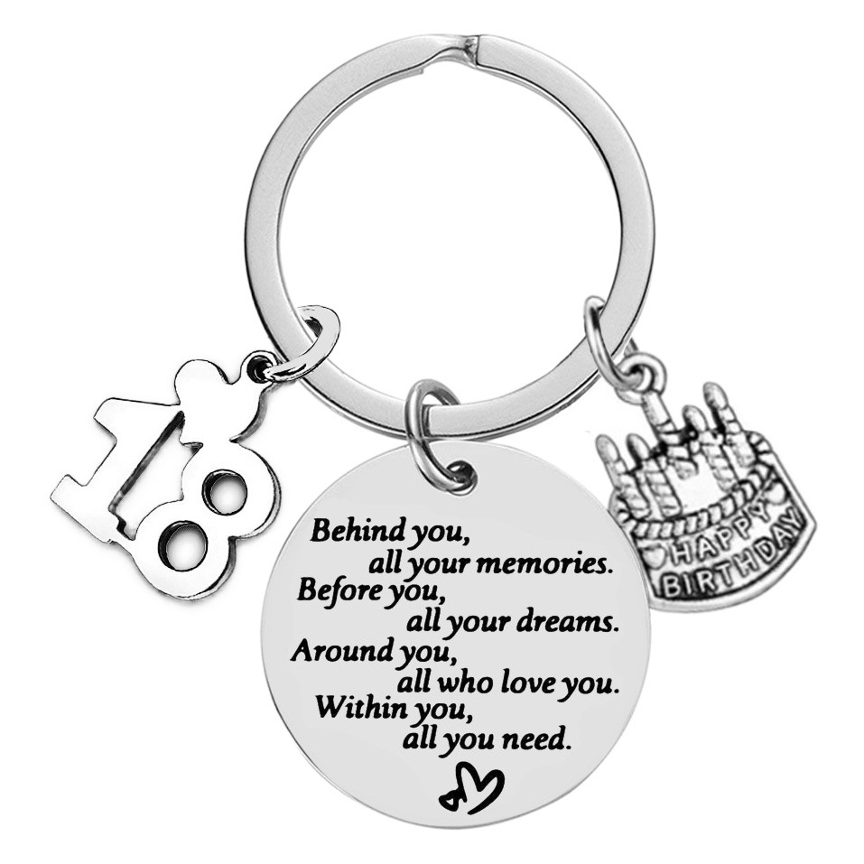 Regalo de cumpleaños Detrás de ti todos tus recuerdos pastel hebilla de acero inoxidable regalo de cumpleaños