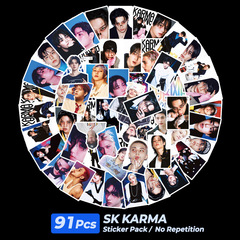 Kpop韩流DIY装饰贴 91张SK贴纸 4TH Studio Album KARMA STISKER