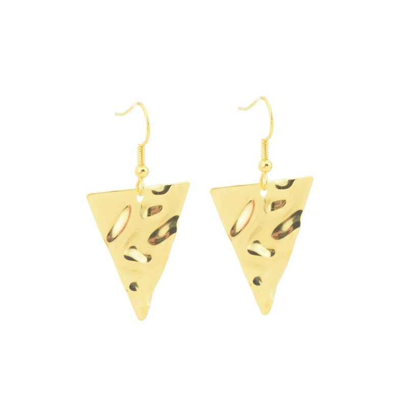 Exaggerated Triangular Stud Earrings In Titanium Steel For Women_voghion.com