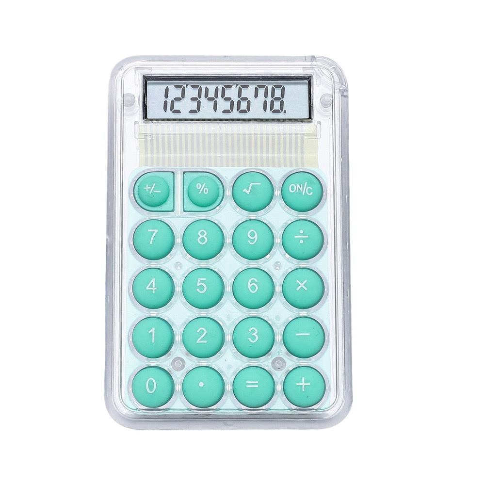 Calculadora mini pequeña encantadora mini contador portátil de alto valor transparente para niños pequeños calculadora portátil