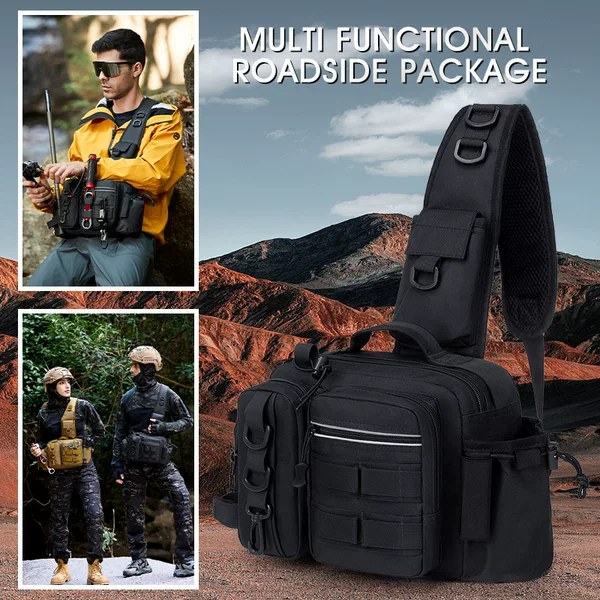 Lure bag multifunctional waist bag outdoor travel single shoulder crossbody backpack fishing large capacity multifunctional fishing rod bag