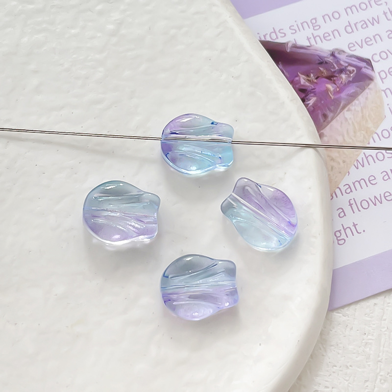 21g Weight Beads Jewelry Making Type 10 * 8mm, 11 * 16mm Jewelry Making Size DIY Jewelry Accessories Classification 10 Pieces Quantity glass Material Leaf, Flower Pattern Simple Style Style 10 Pieces 10 * 8mm 11 * 16mm Glass Leaf Flower DIY Jewelry Accessories Beads 11