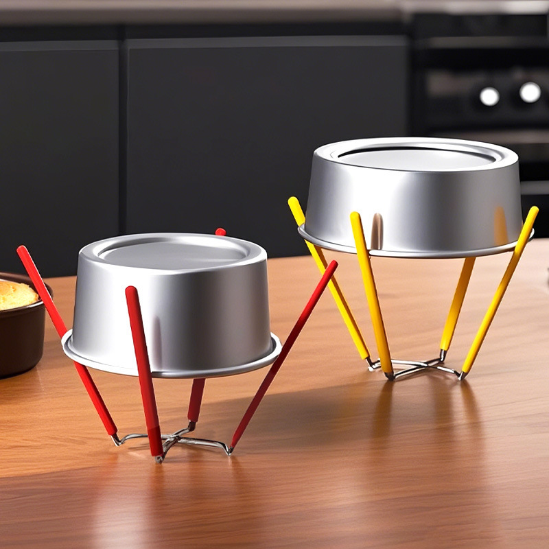 Chiffon Cake Inverted Cooling Rack Baking Tools Four-claw Stainless Steel Silicone Folding Cake Embryo Cooling Rack Household