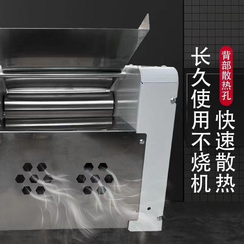 Lanzhou comercial de alta velocidad estiramiento de fideos nuevo rodillo de acero inoxidable cobre silencioso de mesa prensa de fideos máquina de amasado image 6