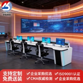 电脑桌;集成监控系统;办公桌