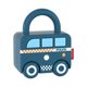 Cross-border educational children's matching lock toy car shape key intelligence development children's ring buckle unlock cognition