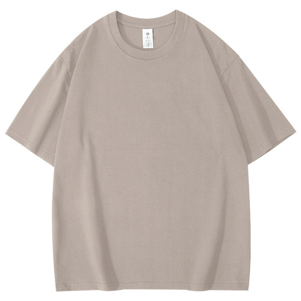 Solid color cotton summer T-shirt for men and women
