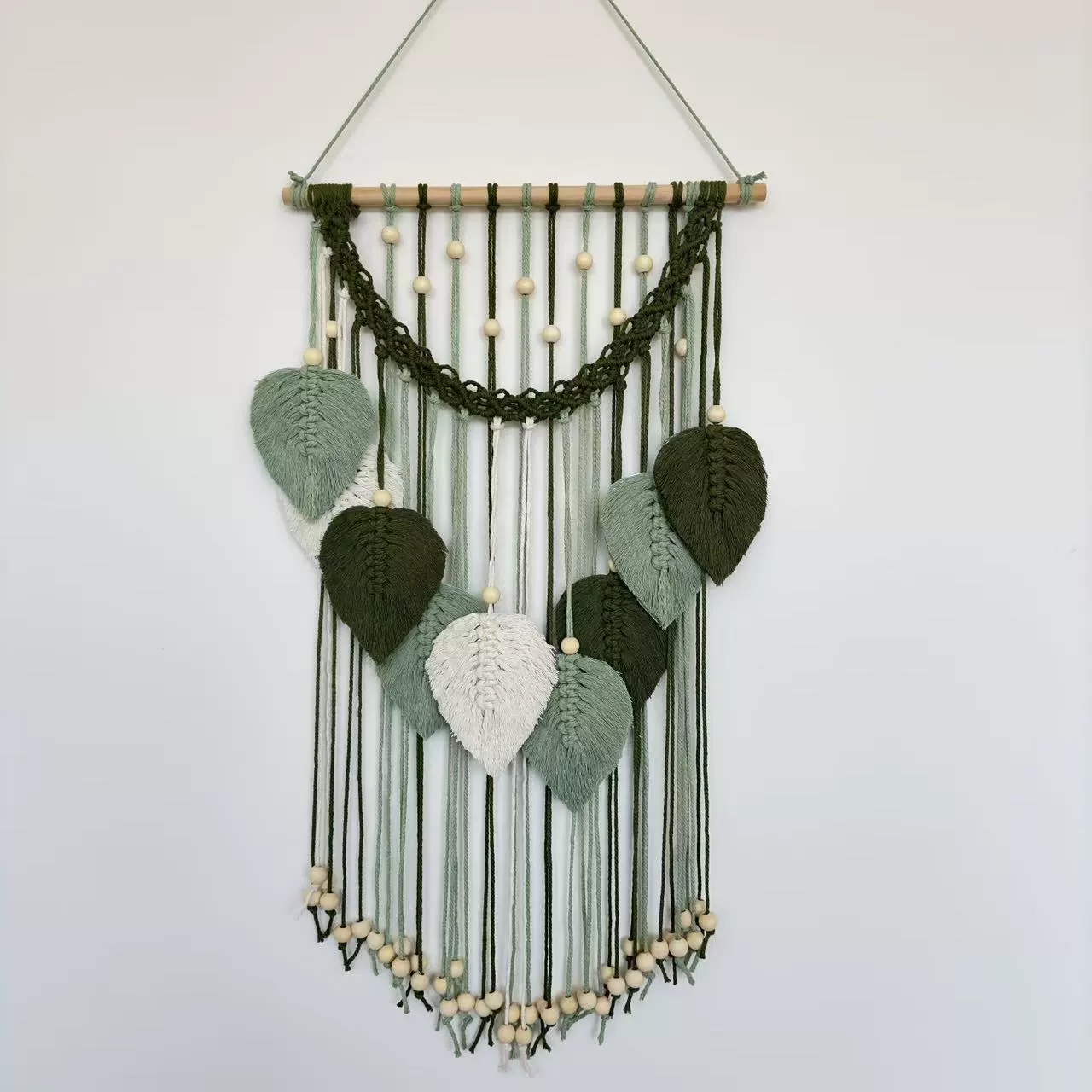 Настенное украшение в скандинавском стиле, ручное плетение, листья, гобелен для комнаты, декор для стен отеля B&B