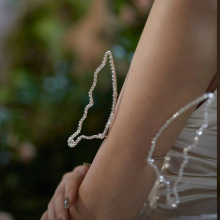 欧美夸张蝴蝶手链 跨境闪亮水钻手臂链时尚个性手环女Bracelet