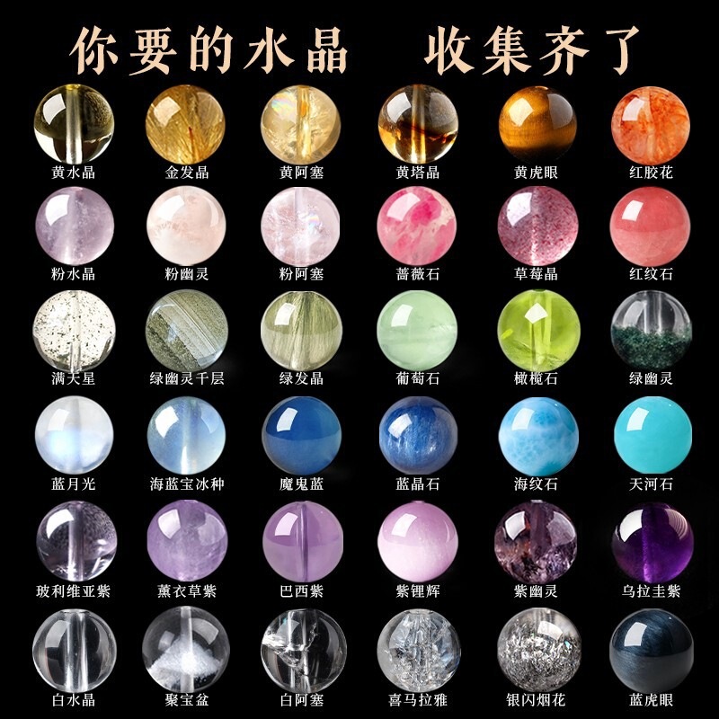 Crystal obsidian loose beads in yellow, pink, green, blue, purple, and white round beads, single beads for DIY bracelet accessories, hot-selling on factory live streams Crystal obsidian loose beads in yellow, pink, green, blue, purple, and white round beads, single beads for DIY bracelet accessories, hot-selling on factory live streams