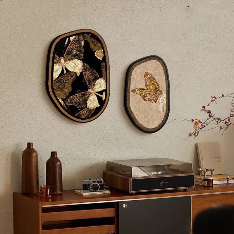 Medieval Style Butterfly Specimen Living Room Combination Decorative Painting French Retro Restaurant Wall Wall Decoration Hanging Painting Mural