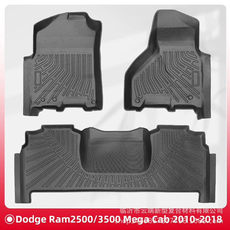 Подходит для Dodge Ram 2500/3500 Mega Cab 2010-2018, 3D всепогодные коврики из TPE.