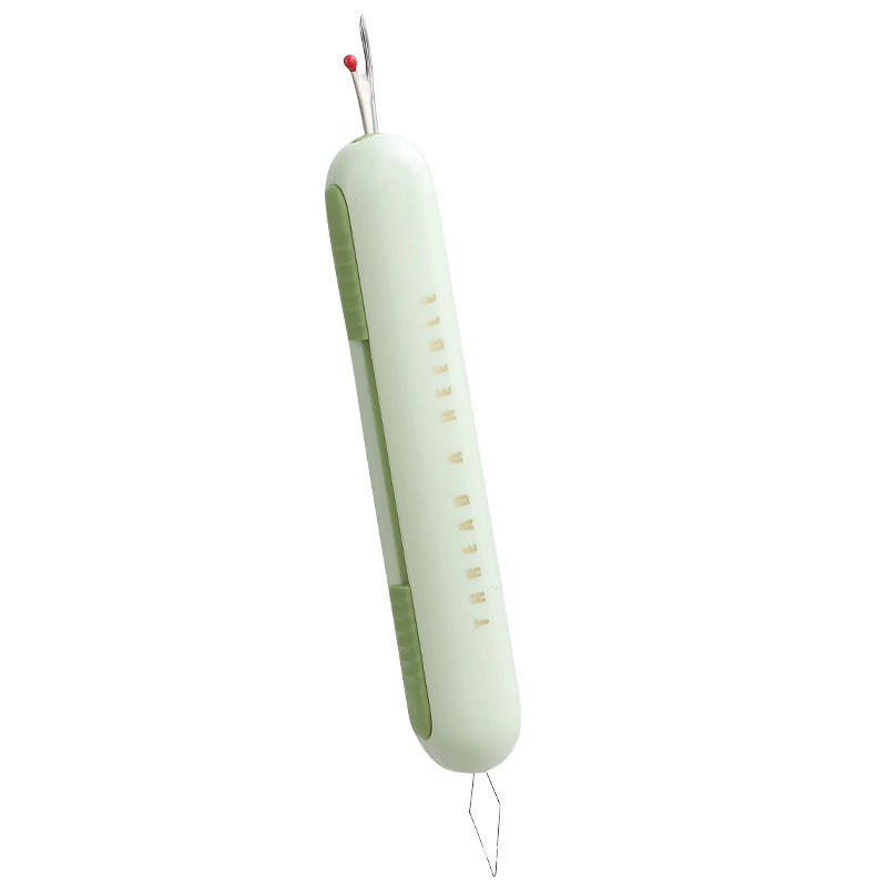 2-in-1 Convenient Threading Needle Seam Remover Crochet Threading Needle Sewing Needle Seam Remover Threading Ring Double-Headed Tool