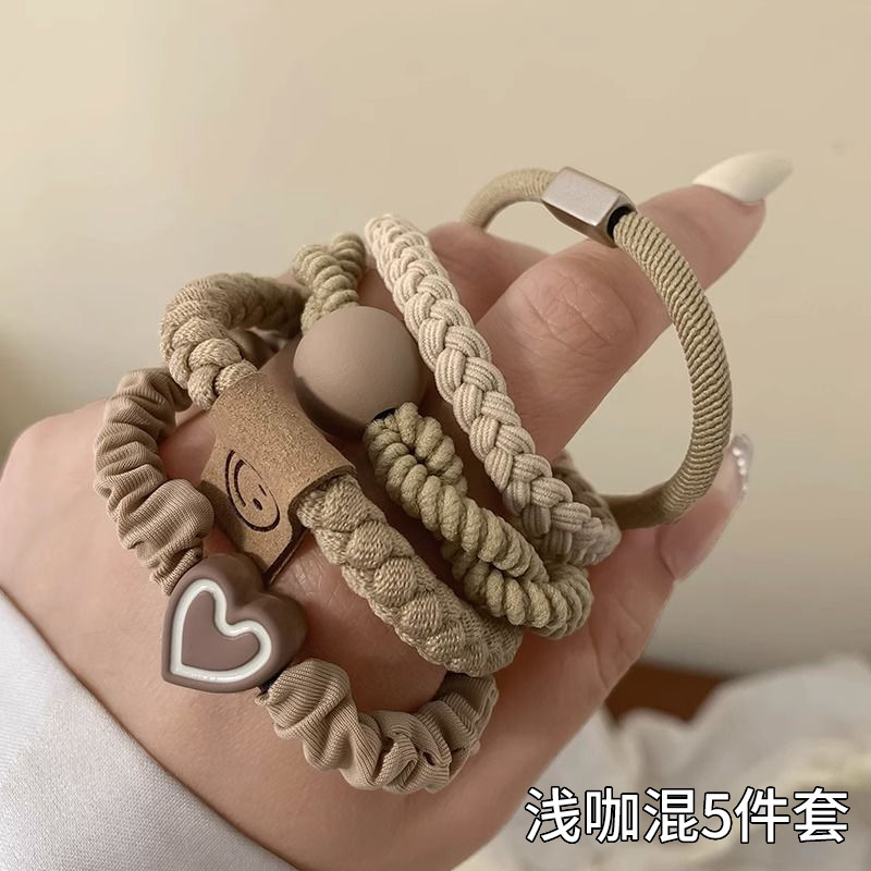 Cordilla de goma de mujer simple cuerdas de cabello de cola de caballo alta cuerda de cabello temperamental alta elasticidad y durabilidad 2024 nuevo toque de cabello