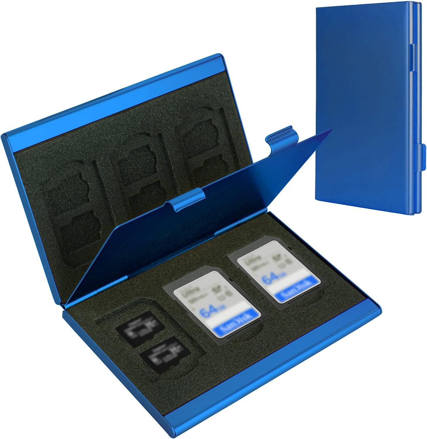 Carcasă pentru card SD, cutie pentru card TF, cutie pentru carduri din aliaj de aluminiu, cutie de depozitare, cutie pentru transportul cardurilor de memorie, cutie de depozitare, tip geantă pentru carduri_voghion.com