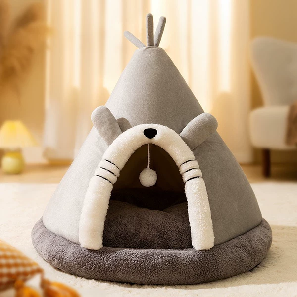 Gray cat yurt