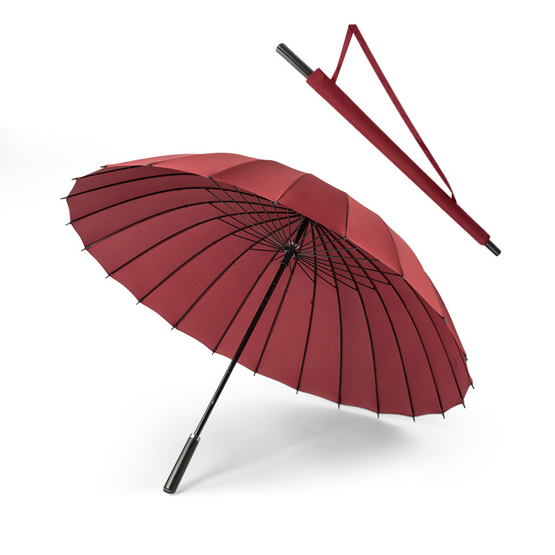 24骨长柄雨伞男款晴雨两用女学生加厚结实耐用双号防晒自动伞|undefined