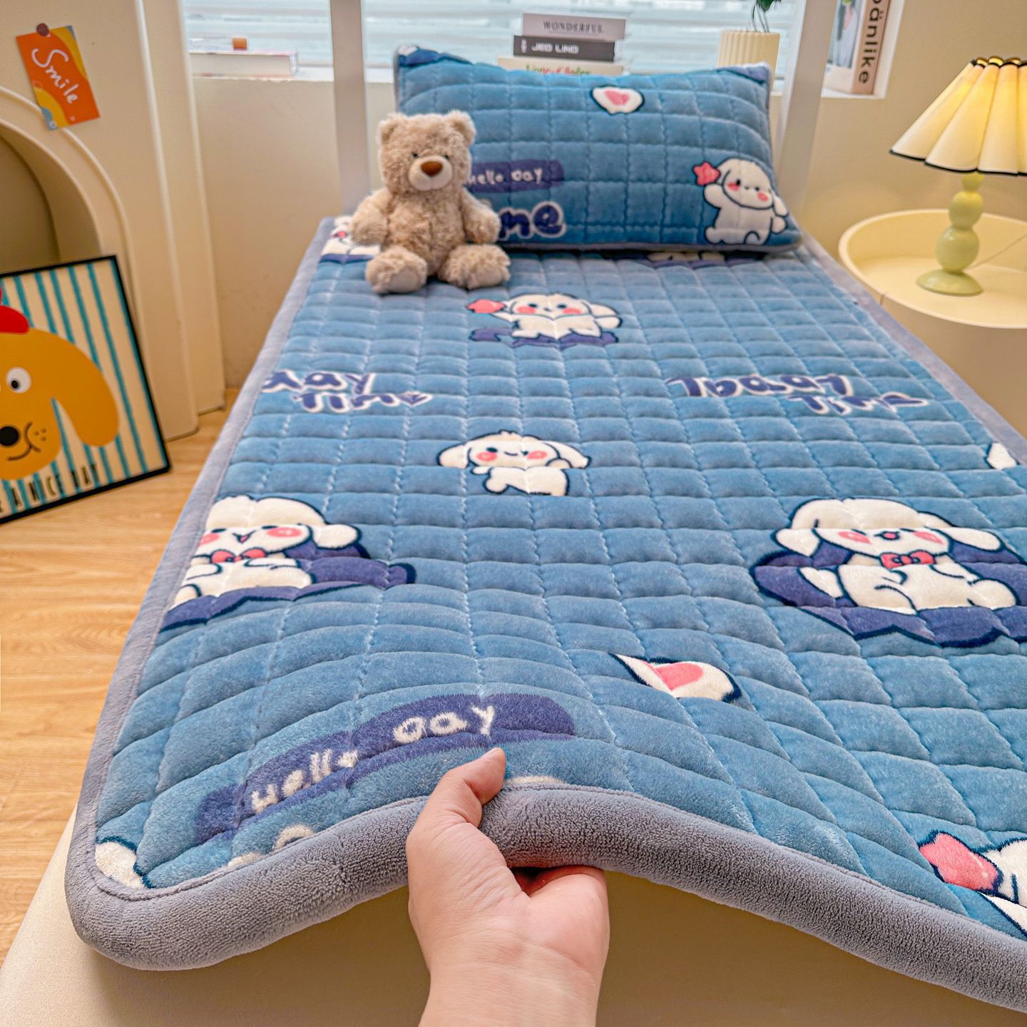 colcha de invierno más mantas cama cama cama cama de leche estofado estofado hogar dormitorio estofado de estofado único para estudiantes