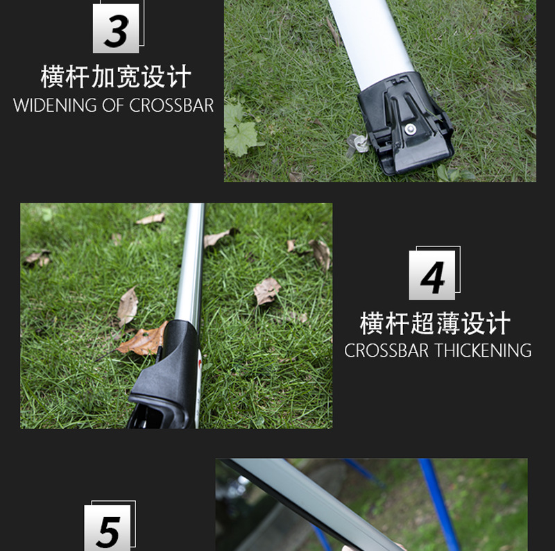Roof Rack Crossbar Suv Off-Road Car Pickup Truck Tent Frame Box Crossbar Beam Frame Silent Cargo Rack Bracket