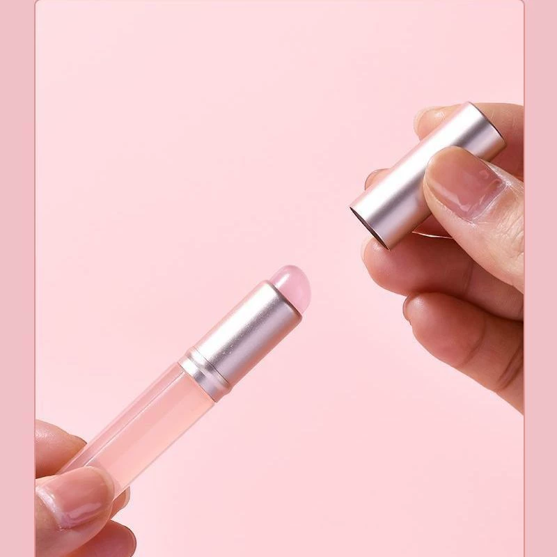Mini Silicone Lip Brush with Cap, Handheld Concealer & Lip Applicator, Dustproof Soft Tip
