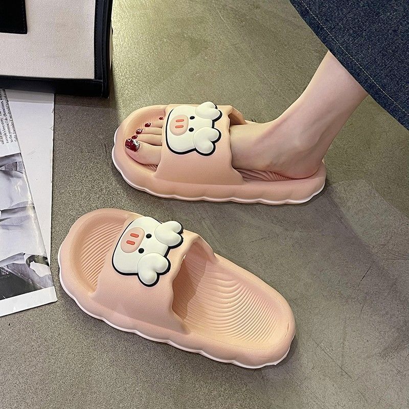 蝶結びスリッパ、夏用かわいい家庭用屋内用スリッパ、柔らかい厚底入浴用滑り止めスリッパ|undefined